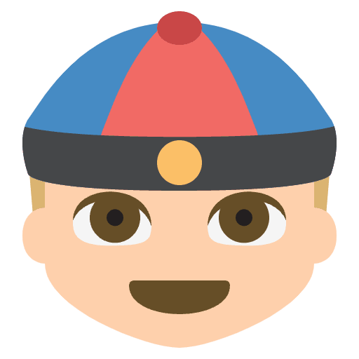 Person With Skullcap Medium Light Skin Tone Emoji from EmojiTwo Colors Set