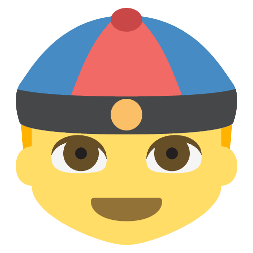 Person With Skullcap Emoji from EmojiTwo Colors Set