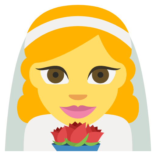 Person With Veil Emoji from EmojiTwo Colors Set