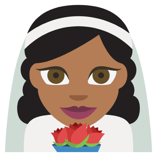 Person With Veil Medium Dark Skin Tone Emoji from EmojiTwo Colors Set