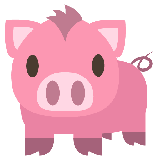Pig Emoji from EmojiTwo Colors Set
