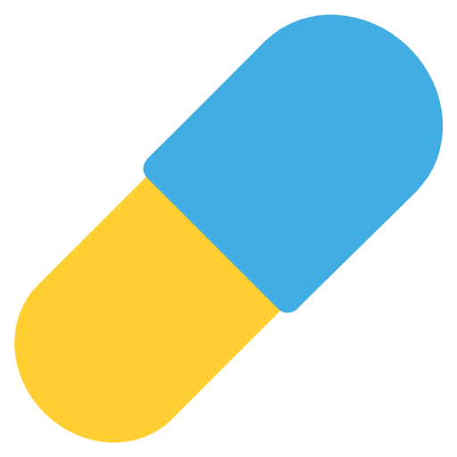 Pill Emoji from EmojiTwo Colors Set