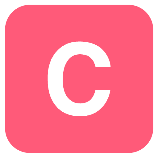 Pink C Icon Emoji from EmojiTwo Colors Set