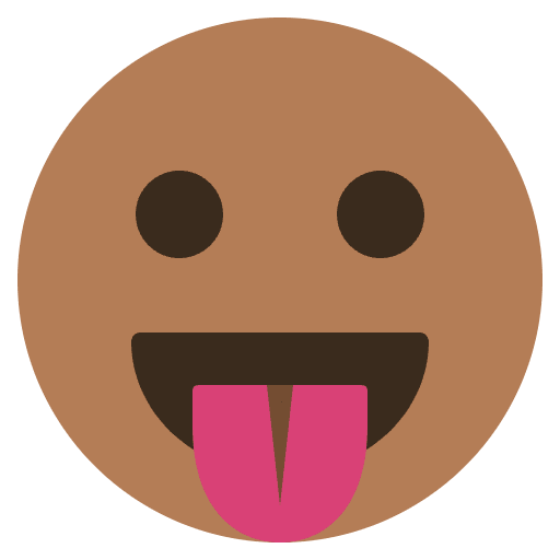 Playful Face Emoji from EmojiTwo Colors Set
