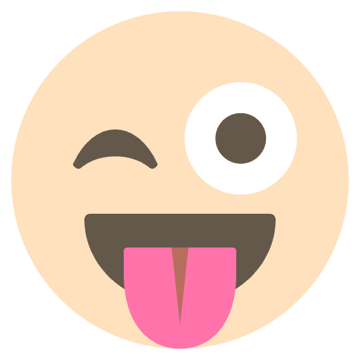 Playful Wink Element from EmojiTwo Colors Set
