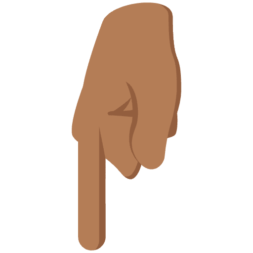 Pointing Down Emoji Emoji from EmojiTwo Colors Set