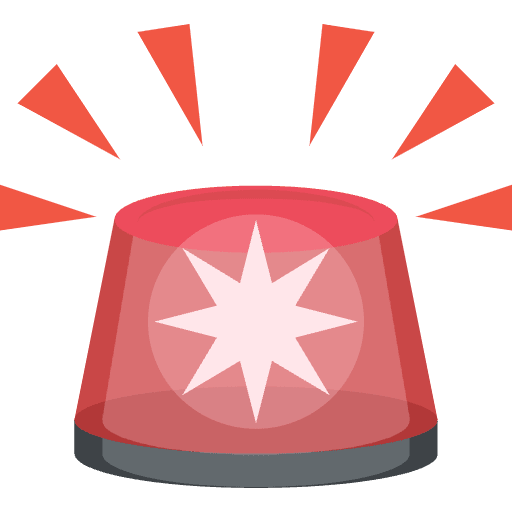 Police Car Light Emoji from EmojiTwo Colors Set
