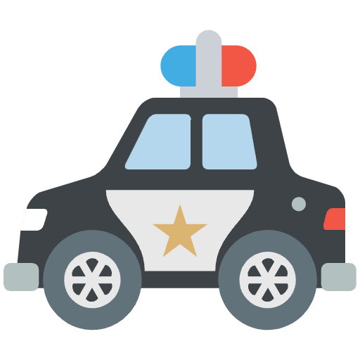 Police Car Emoji from EmojiTwo Colors Set
