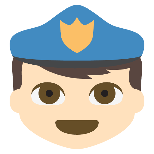 Police Officer Light Skin Tone Emoji from EmojiTwo Colors Set