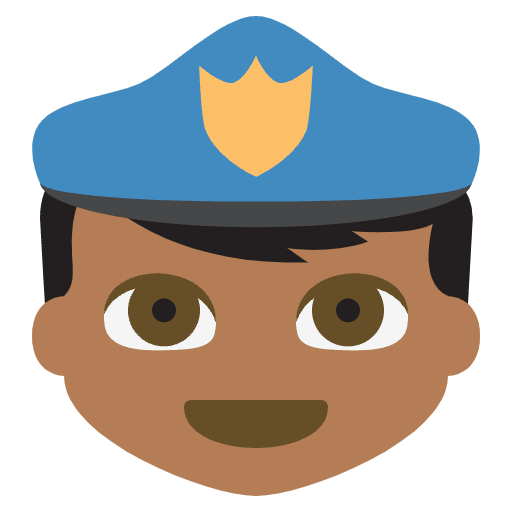 Police Officer Medium Dark Skin Tone Emoji from EmojiTwo Colors Set