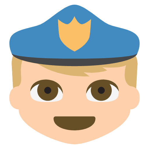 Police Officer Medium Light Skin Tone Emoji from EmojiTwo Colors Set