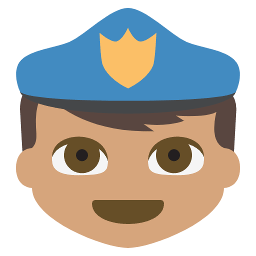 Police Officer Medium Skin Tone Emoji from EmojiTwo Colors Set