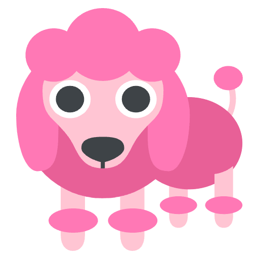 Poodle Emoji from EmojiTwo Colors Set