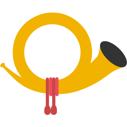Postal Horn Emoji from EmojiTwo Colors Set