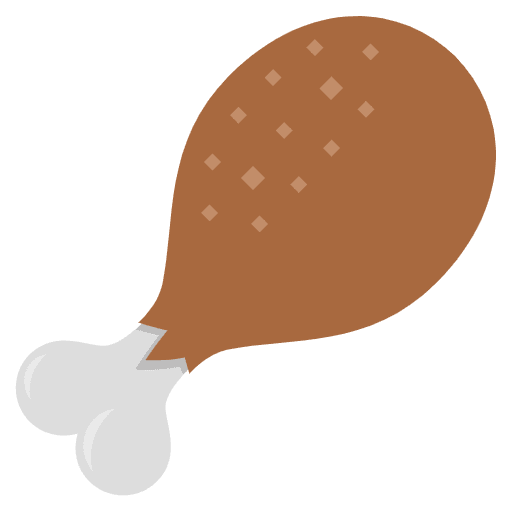 Poultry Leg Emoji from EmojiTwo Colors Set