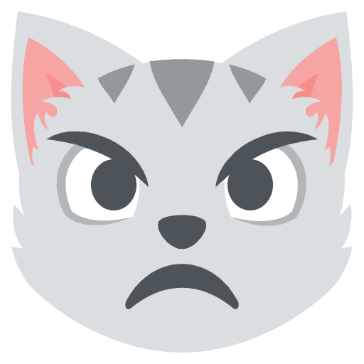 Pouting Cat Emoji from EmojiTwo Colors Set