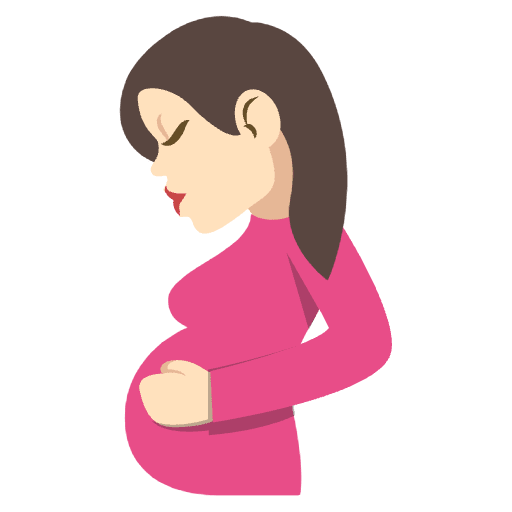 Pregnant Woman Light Skin Tone Element from EmojiTwo Colors Set