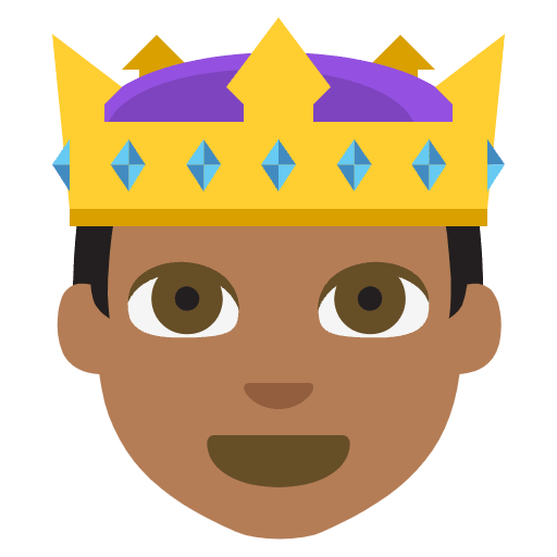 Prince Medium Dark Skin Tone Element from EmojiTwo Colors Set