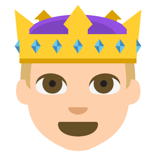 Prince Medium Light Skin Tone Emoji from EmojiTwo Colors Set