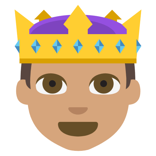 Prince Medium Skin Tone Emoji from EmojiTwo Colors Set