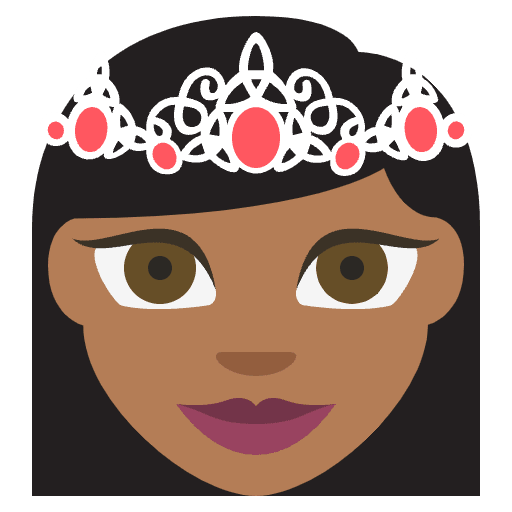Princess Medium Dark Skin Tone Emoji from EmojiTwo Colors Set