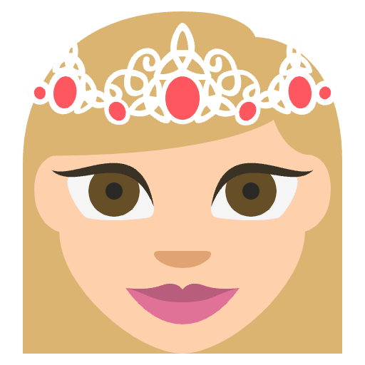 Princess Medium Light Skin Tone Element from EmojiTwo Colors Set