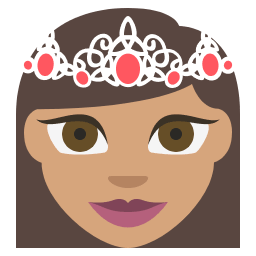 Princess Medium Skin Tone Emoji from EmojiTwo Colors Set