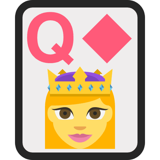 Queen Of Diamonds Element from EmojiTwo Colors Set