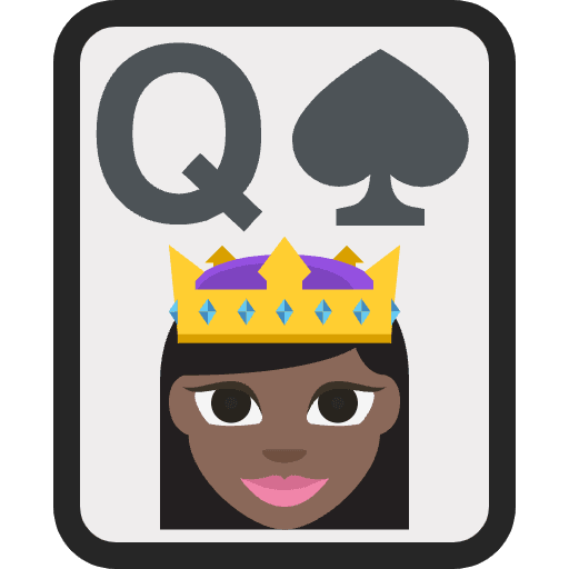 Queen Of Spades Emoji Emoji from EmojiTwo Colors Set