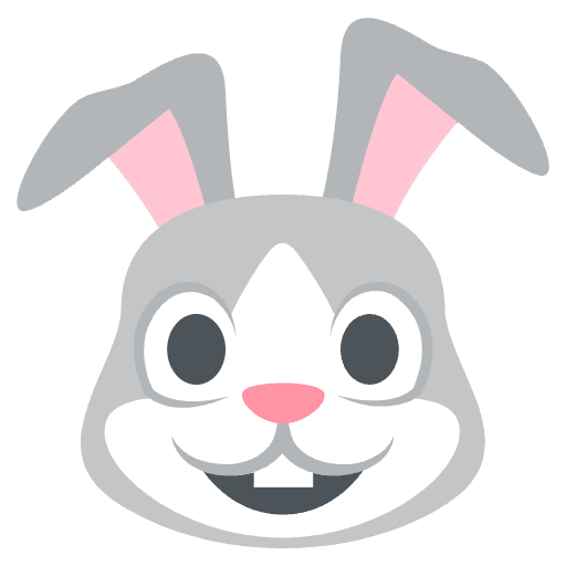 Rabbit Face Element from EmojiTwo Colors Set