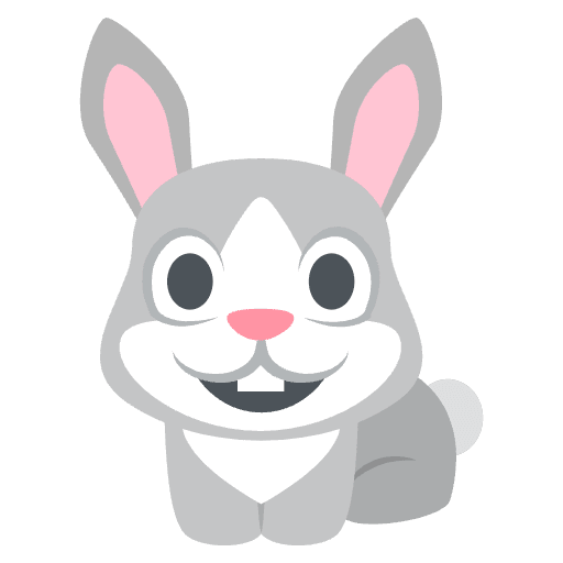 Rabbit Emoji from EmojiTwo Colors Set