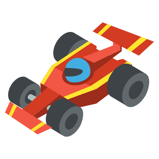 Racing Car Element from EmojiTwo Colors Set