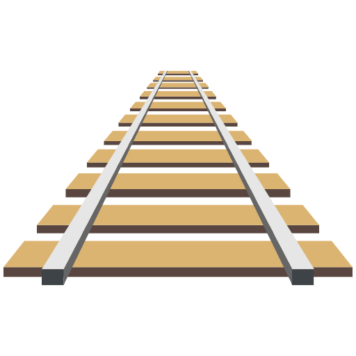 Railway Track Emoji from EmojiTwo Colors Set