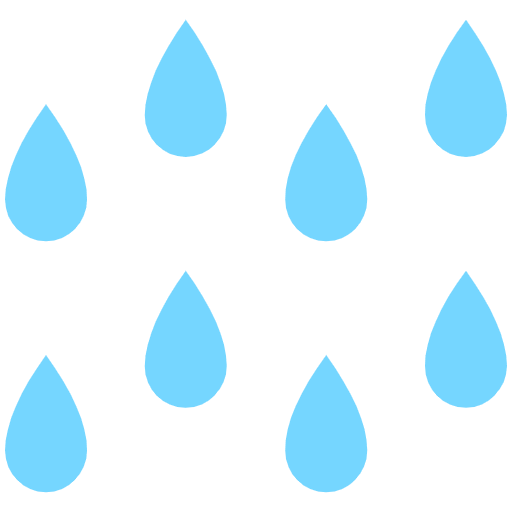 Rain Drops Emoji from EmojiTwo Colors Set