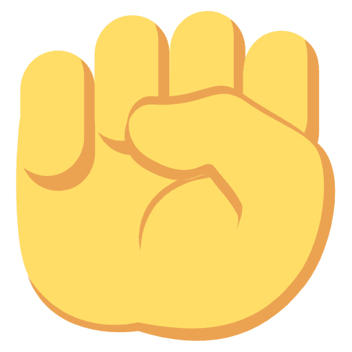 Raised Fist Emoji from EmojiTwo Colors Set