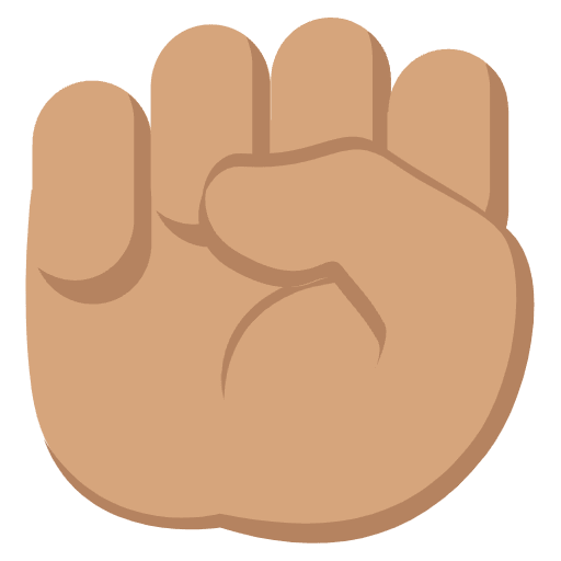 Raised Fist Medium Skin Tone Emoji from EmojiTwo Colors Set