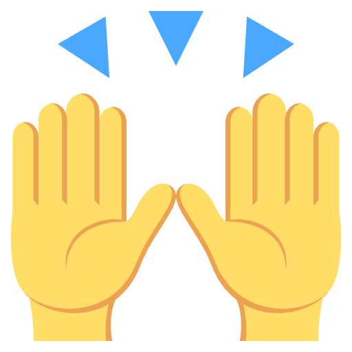 Raising Hands Emoji from EmojiTwo Colors Set