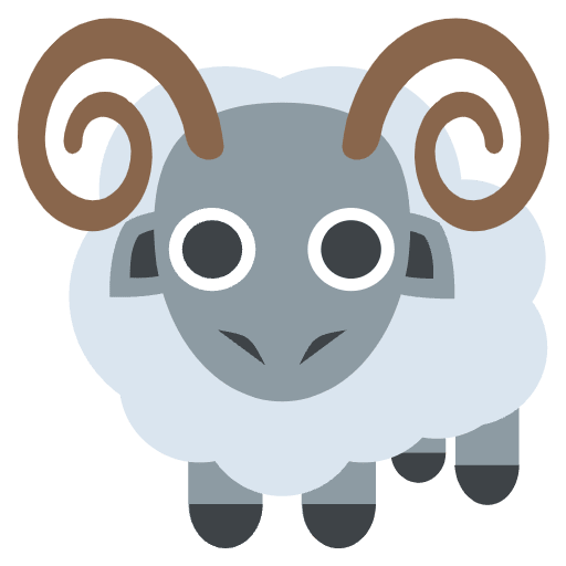 Ram Emoji from EmojiTwo Colors Set