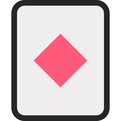 Red Diamond Card Emoji from EmojiTwo Colors Set