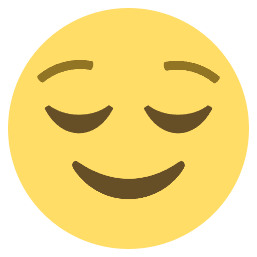 Relieved Face Emoji from EmojiTwo Colors Set