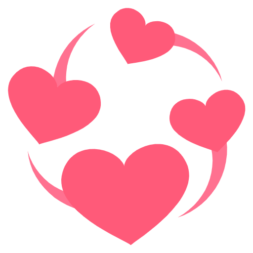 Revolving Hearts Emoji from EmojiTwo Colors Set
