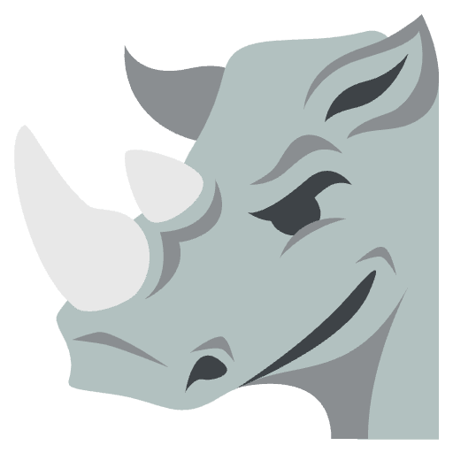 Rhinoceros Emoji from EmojiTwo Colors Set