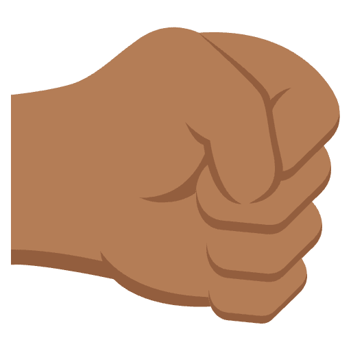 Right Facing Fist Medium Dark Skin Tone Emoji from EmojiTwo Colors Set