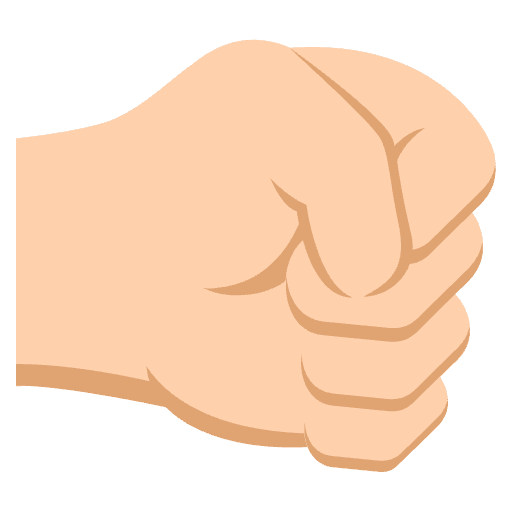Right Facing Fist Medium Light Skin Tone Emoji from EmojiTwo Colors Set