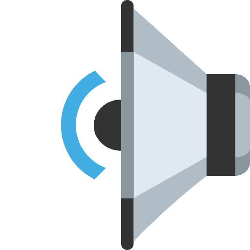 Right Speaker With One Sound Wave Emoji from EmojiTwo Colors Set