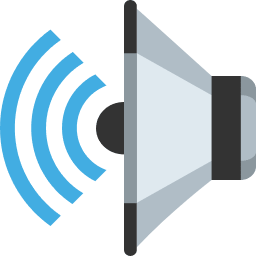 Right Speaker With Three Sound Waves Emoji from EmojiTwo Colors Set