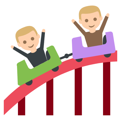 Rollercoaster Fun Emoji from EmojiTwo Colors Set