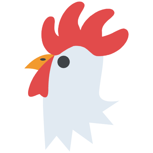 Rooster Icon Emoji from EmojiTwo Colors Set