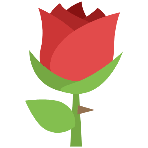 Rose Emoji from EmojiTwo Colors Set