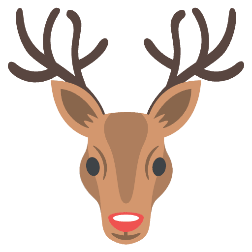 Rudolph The Red Nosed Reindeer Element from EmojiTwo Colors Set